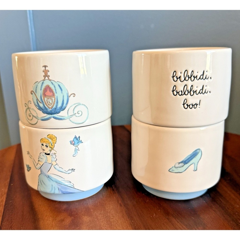 Rae Dunn Disney Princess Cinderella Stacking Ramekins Set Of 4